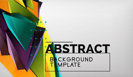 abstract color triangles geometric background vector image