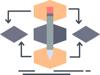 algorithm design method model process flat color vector image
