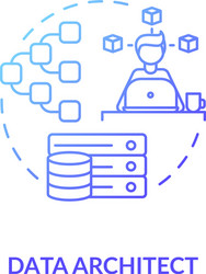 data architect blu gradient concept icon it expert vector image
