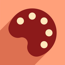 flat with shadow icon and mobile application vector image