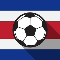 football icon with costa rica flag Vector Image
