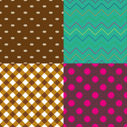 four abstract retro seamless simple pattern eps10 vector image