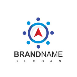 Navigation Logo Template - Compass vector image