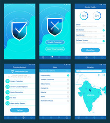 protection app ui design mobile user interface vector image