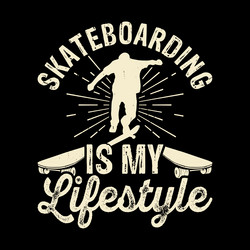 Retro Skateboarder T-Shirt - Vintage Skateboarding Vector Image