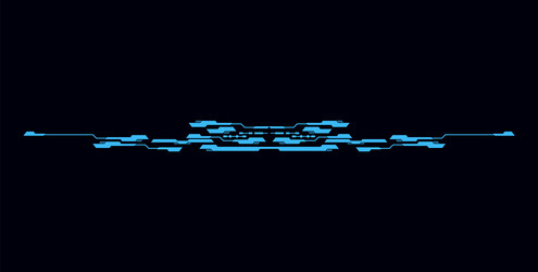 sci fi user interface element for title or frame vector image