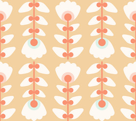 Seamless retro pattern with white geometric vector