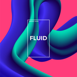 abstract design template with 3d flow shapes vector image