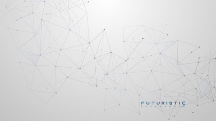 abstract tech network connection dots and plexus vector image