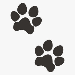 Black Paw Prints Vector Image
