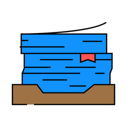 document stack list icon color vector image