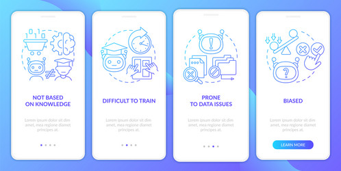 drawbacks of machine learning blue gradient vector image