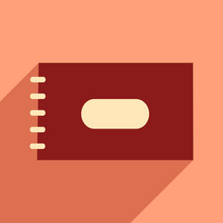 flat with shadow icon and mobile application vector image