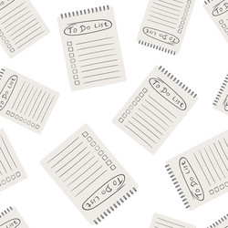 realistic notepad with spiral seamless pattern vector image