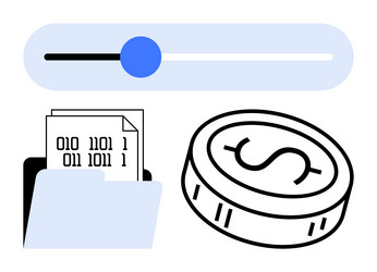 digital finance with binary code vector image