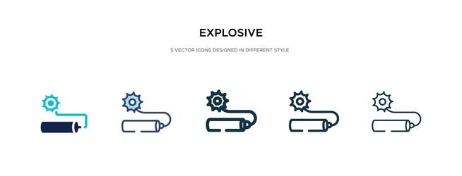 explosive icon in different style two colored vector image