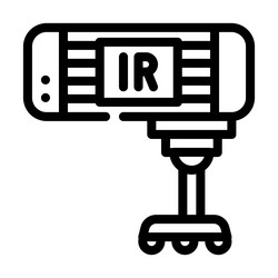 Infrared waves equipment line icon vector