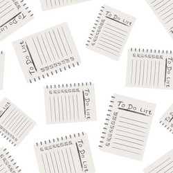 realistic notepad with spiral seamless pattern vector image