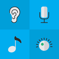 set of simple icons element vector image