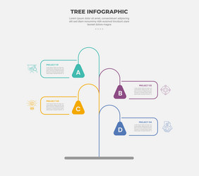 tree shape visualization infographic outline vector image