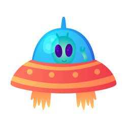 ufo alien spaceship and space craft vector