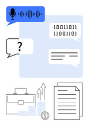 communication tools digital data and business vector image