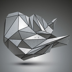 deformed sharp metallic object created from vector image