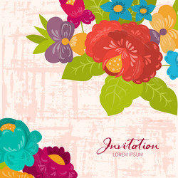 Invitations flowers for holiday vector