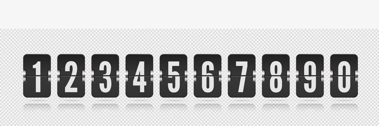 one line scoreboard numbers with floating vector