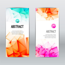 set of light polygonal and triangular geometric vector image