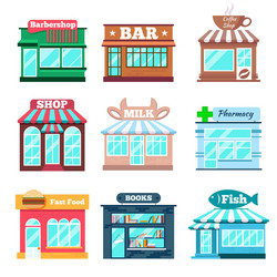 Convenience store building Royalty Free Vector Image