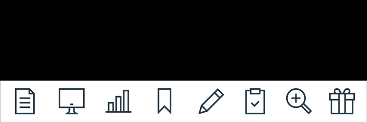 web essentials line icons linear set quality vector image
