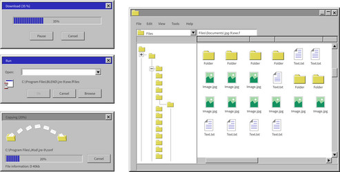 windows xp application interface with buttons vector image