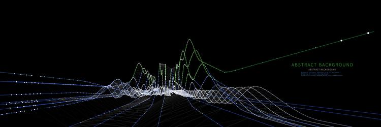 abstract background color graph from points vector image