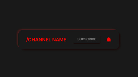 Channel name lower third subscribe button social vector