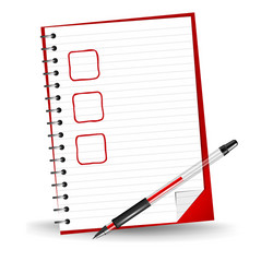 Checklist with Notepad vector image
