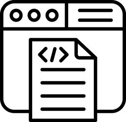 coding line icon design vector image