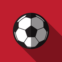 flat football icon over red background Vector Image