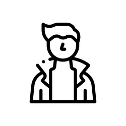 man icon thin linear style design isolated vector image