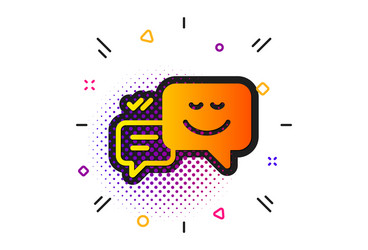 Message speech bubbles with smile icon vector