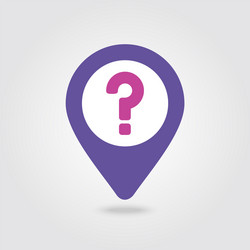 question mark pin map icon pointer markers vector image
