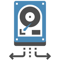 backup and recovery flat web icon concept vector image