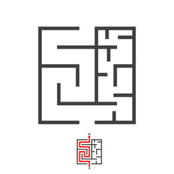 maze labyrinth game puzzle with solution vector image