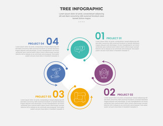 tree shape visualization infographic outline vector image