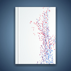 Brochure with particle colorful dots template vector