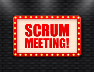 flat icon with scrum meeting project development vector