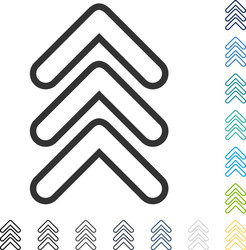 triple pointer up icon vector image