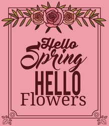 hello spring design vector image