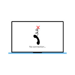 no signal or lost connection video call program vector image