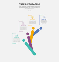tree shape visualization infographic outline vector image